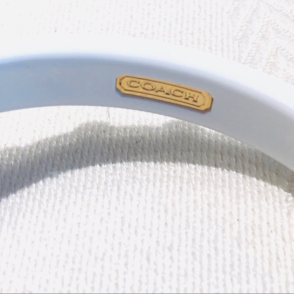 🎉HP🎉Coach 1/3” White Resin Nailhead Bracelet❗️Only White Left❗️ - Picture 2 of 5